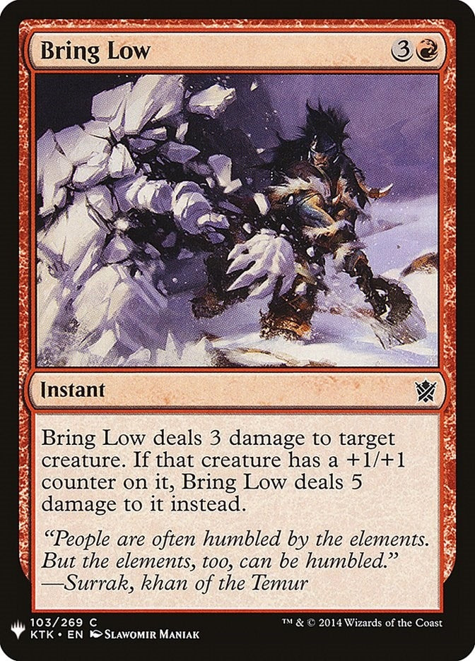 Image for Bring Low (103) [The List Reprints]