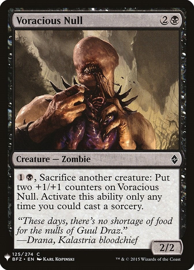 Image for Voracious Null (125) [The List Reprints]