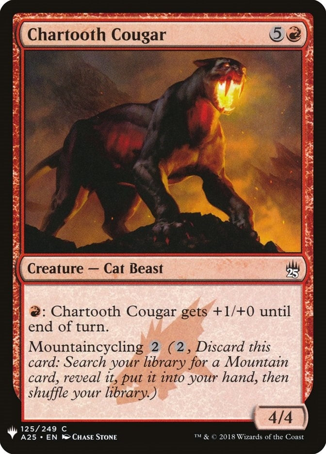Image for Chartooth Cougar (125) [The List Reprints]