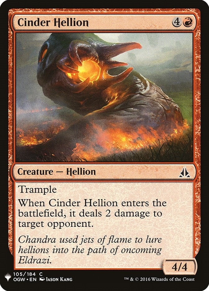 Image for Cinder Hellion (105) [The List Reprints]