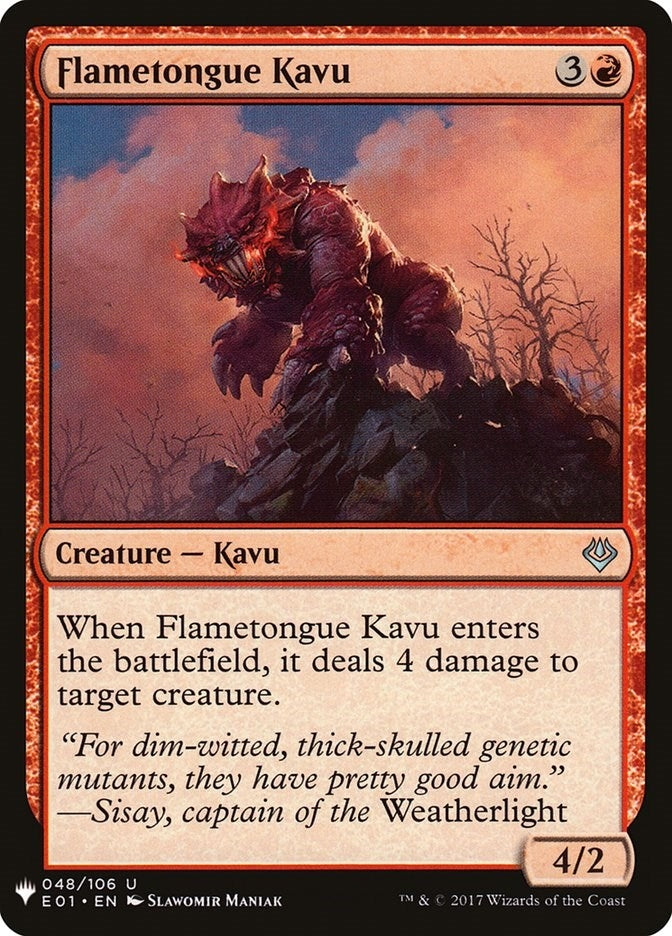 Image for Flametongue Kavu (48) [The List Reprints]