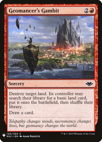 Image for Geomancer's Gambit (125) [The List Reprints]