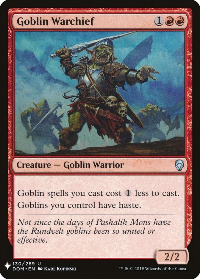 Image for Goblin Warchief (130) [The List Reprints]