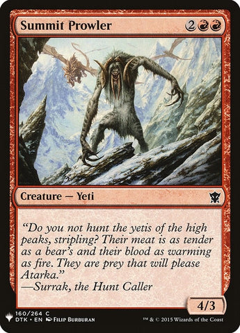 Image for Summit Prowler (160) [The List Reprints]