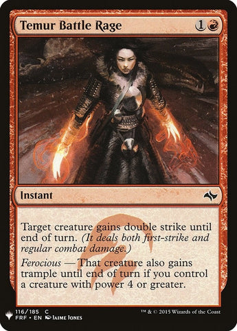 Image for Temur Battle Rage (FRF) (116) [The List Reprints]