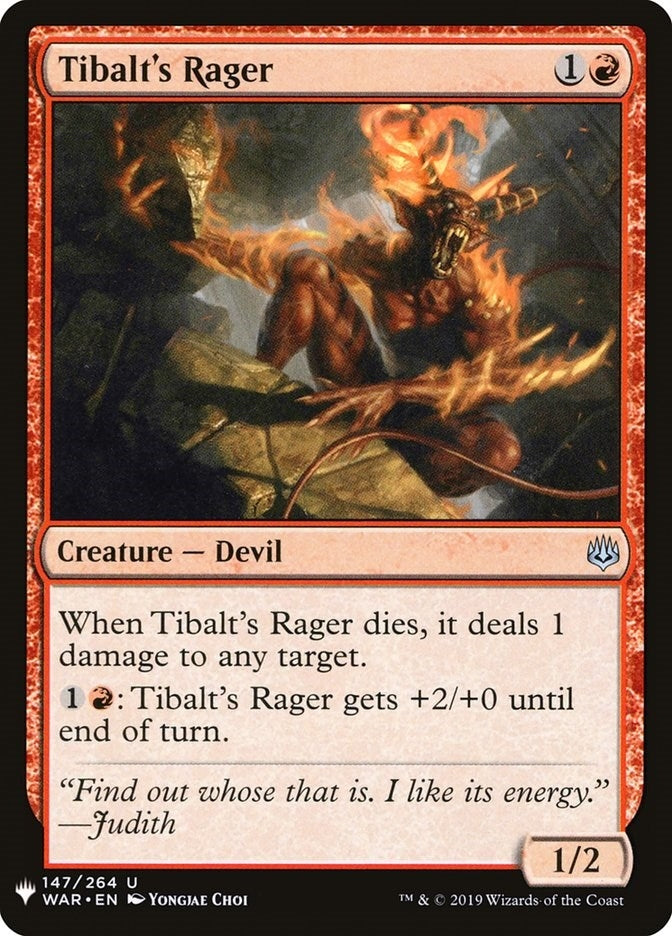 Image for Tibalt's Rager (147) [The List Reprints]