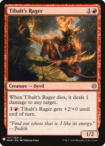 Image for Tibalt's Rager (147) [The List Reprints]