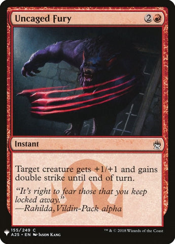 Image for Uncaged Fury (155) [The List Reprints]