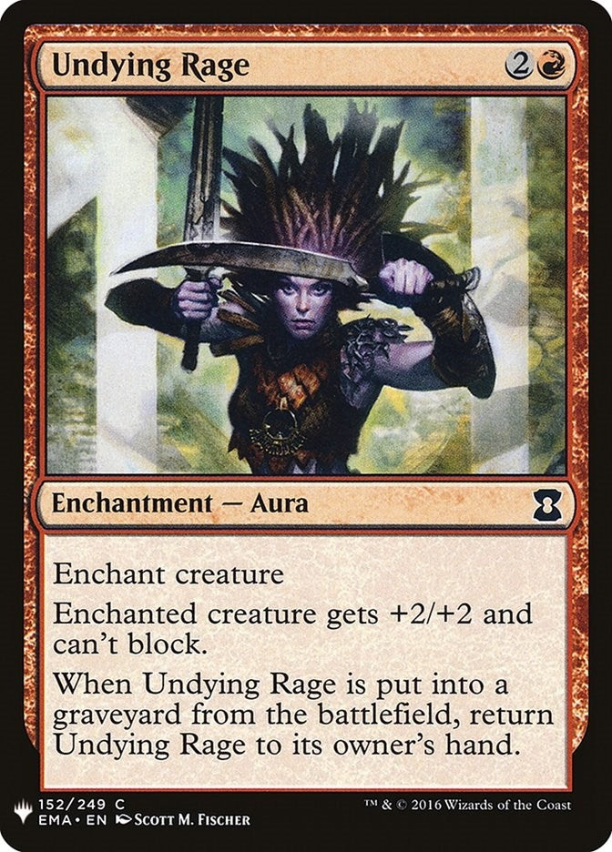 Image for Undying Rage (152) [The List Reprints]