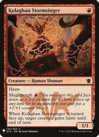 Image for Kolaghan Stormsinger (145) [The List Reprints]