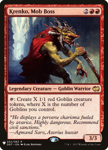 Image for Krenko, Mob Boss (52) [The List Reprints]