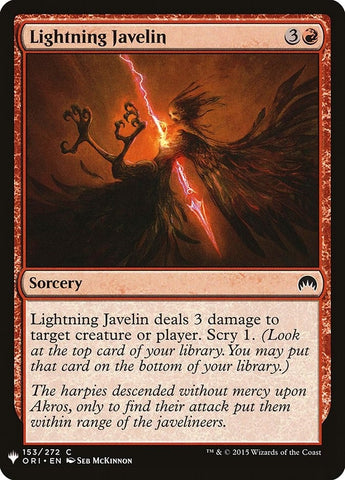 Image for Lightning Javelin (153) [The List Reprints]