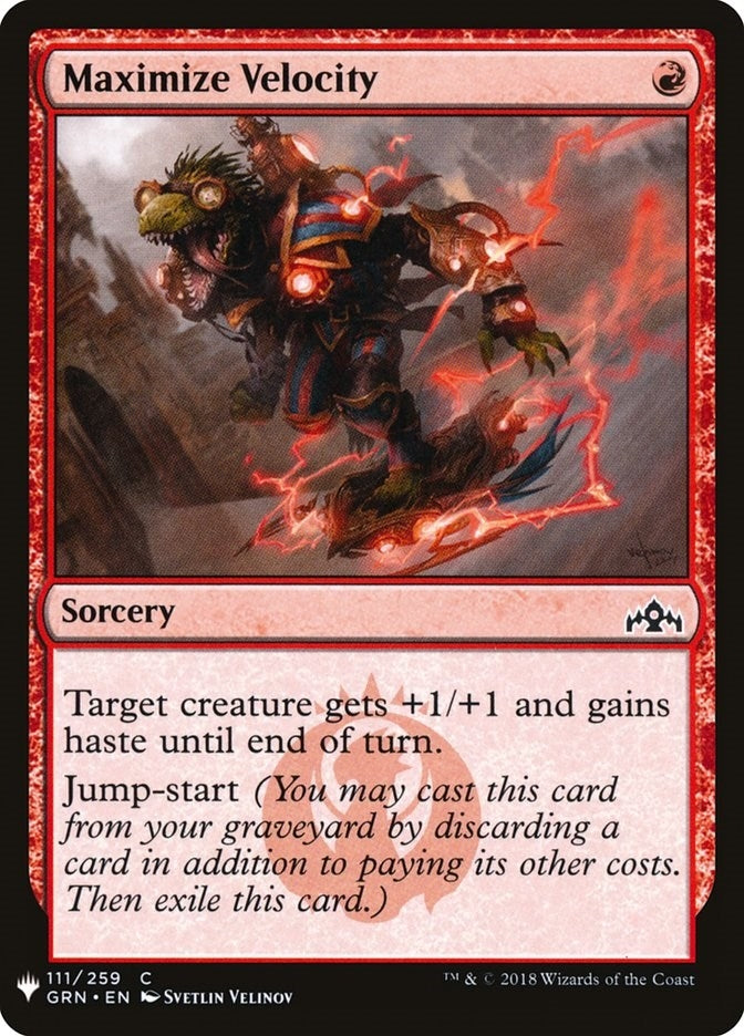 Image for Maximize Velocity (111) [The List Reprints]