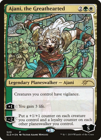 Image for Ajani, the Greathearted (Stained Glass) (520) [Secret Lair Drop Series]