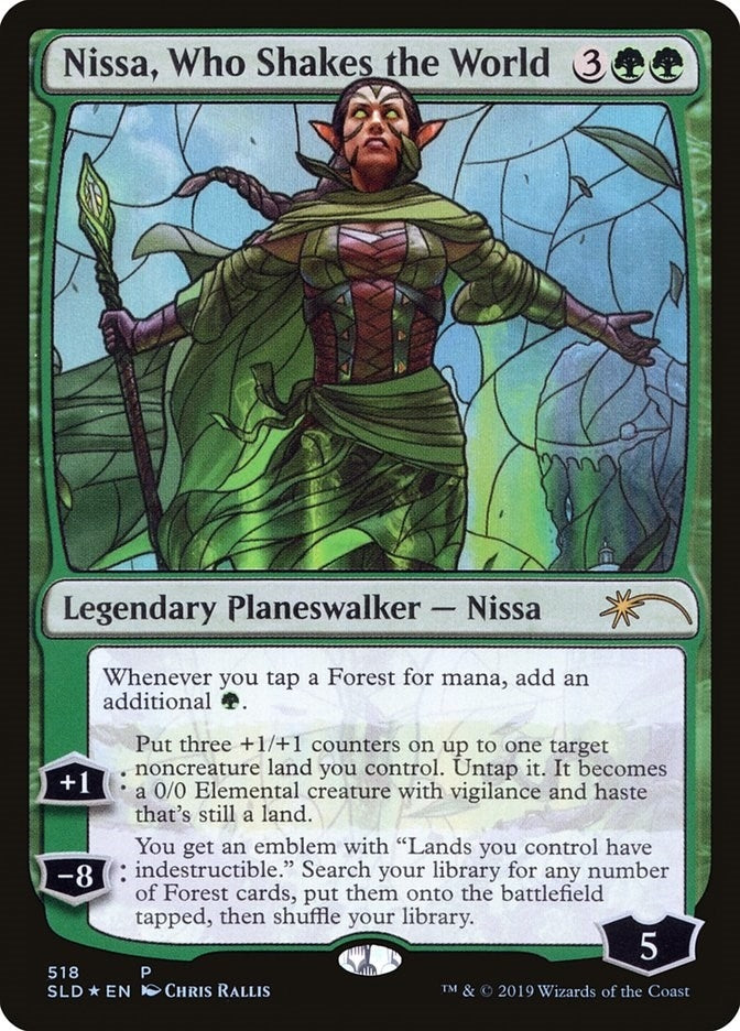 Image for Nissa, Who Shakes the World (Stained Glass) (518) [Secret Lair Drop Series]