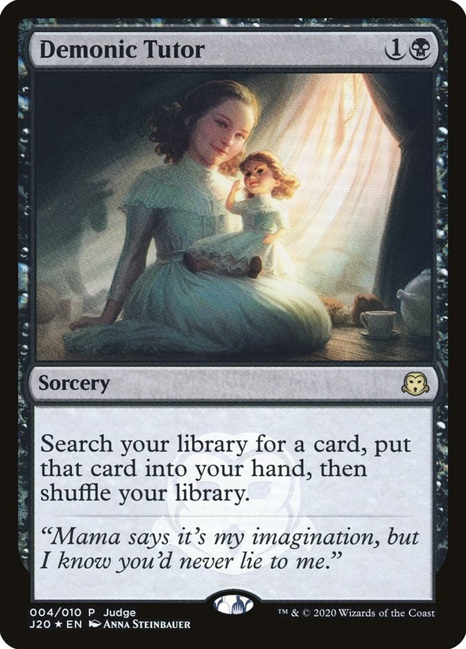 Image for Demonic Tutor (J20) (4) [Judge Promos]