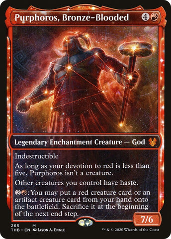 Image for Purphoros, Bronze-Blooded (Showcase) (265) [Theros Beyond Death]