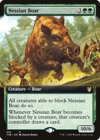 Image for Nessian Boar (Extended Art) (328) [Theros Beyond Death]