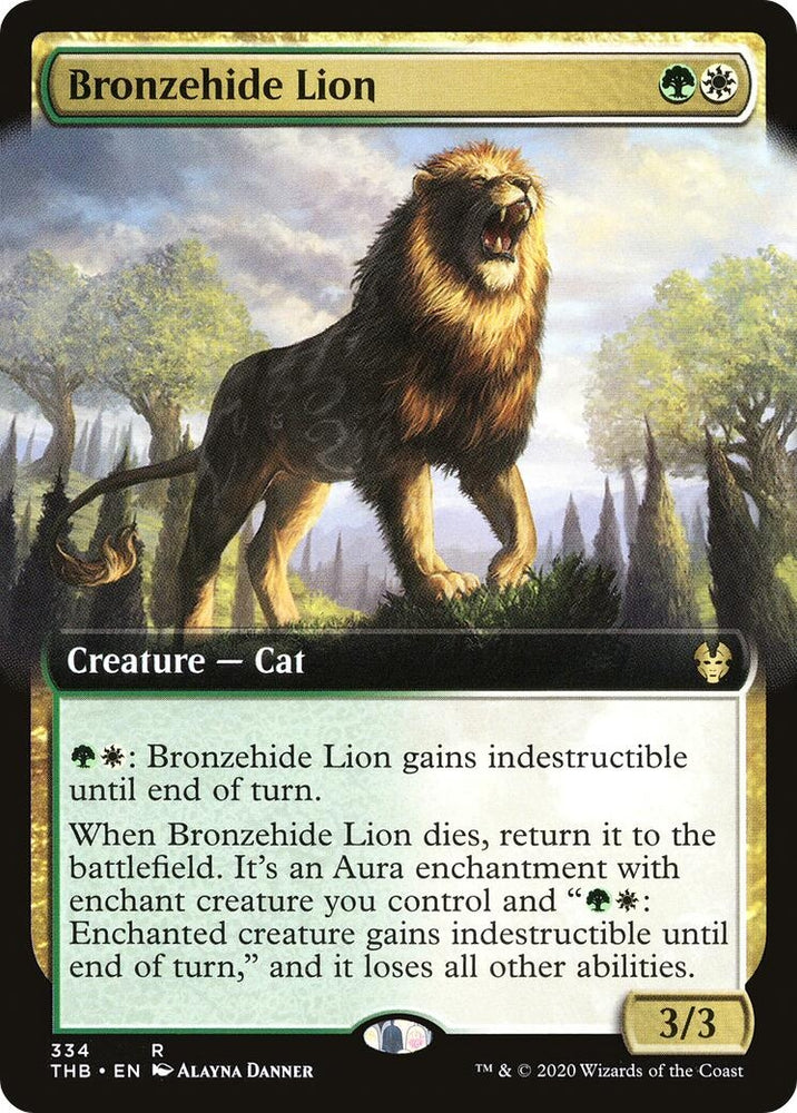 Image for Bronzehide Lion (Extended Art) (334) [Theros Beyond Death]