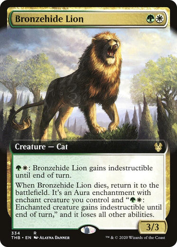 Image for Bronzehide Lion (Extended Art) (334) [Theros Beyond Death]