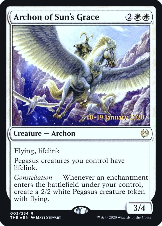Image for Archon of Sun's Grace (3) [Prerelease Cards]