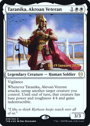 Image for Taranika, Akroan Veteran (39) [Prerelease Cards]