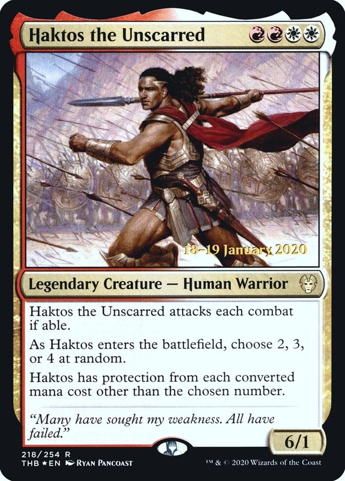 Image for Haktos the Unscarred (218) [Prerelease Cards]