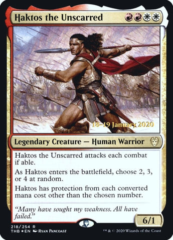 Image for Haktos the Unscarred (218) [Prerelease Cards]