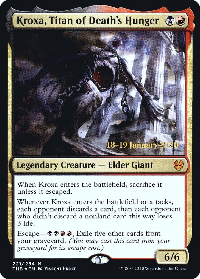 Image for Kroxa, Titan of Death's Hunger (221) [Prerelease Cards]