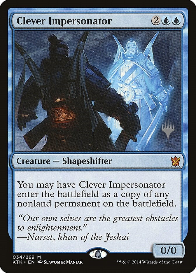 Image for Clever Impersonator (34) [Promo Pack: Theros Beyond Death]