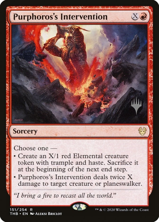 Image for Purphoros's Intervention (151) [Promo Pack: Theros Beyond Death]
