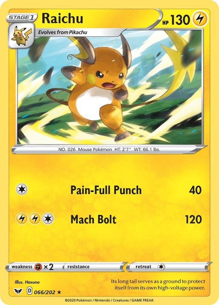 Image for Raichu (066/202) (SWSH01)