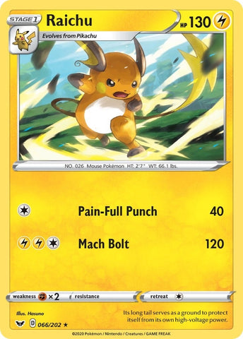 Image for Raichu (066/202) (SWSH01)