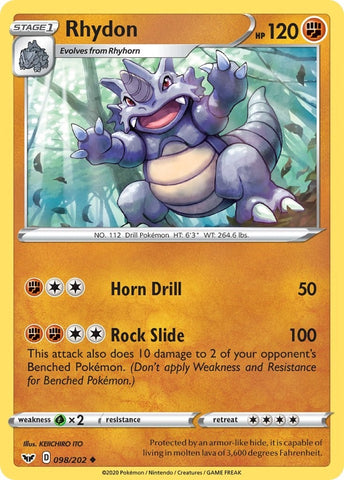 Image for Rhydon (098/202) (SWSH01)
