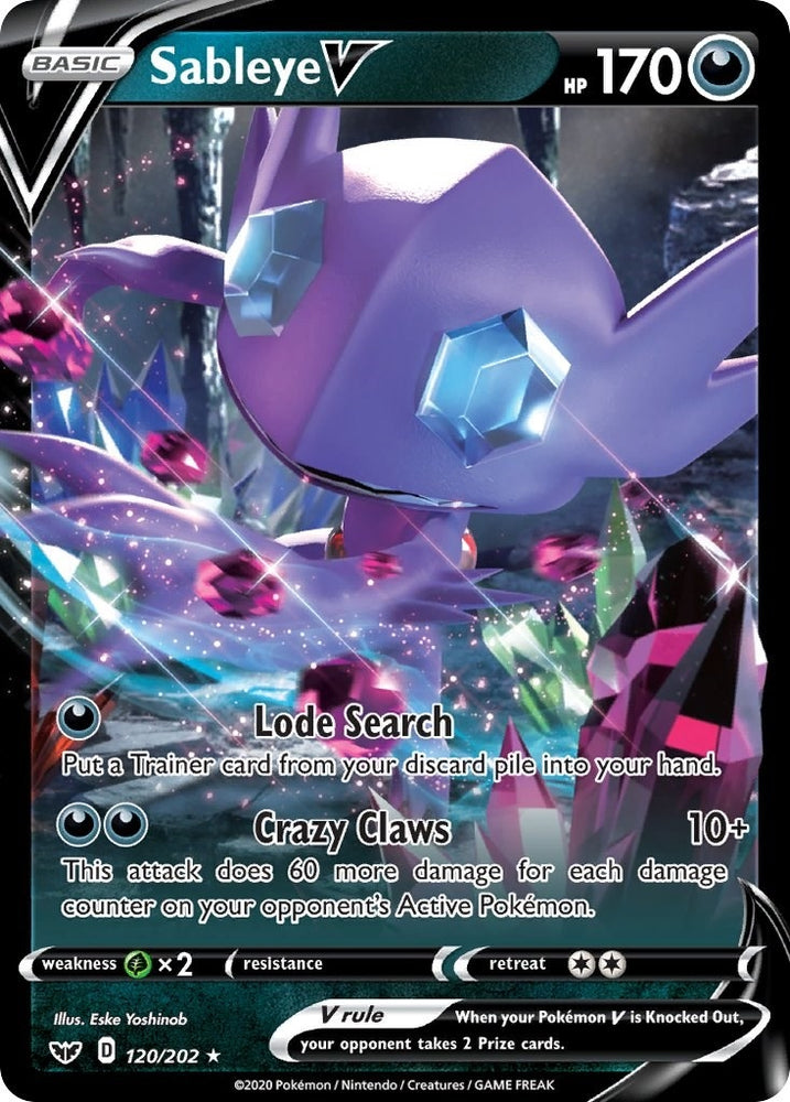 Image for Sableye V (120/202) (SWSH01)