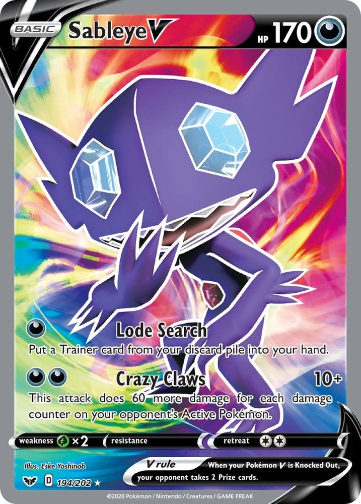 Image for Sableye V (Full Art) (194/202) - Pokemon