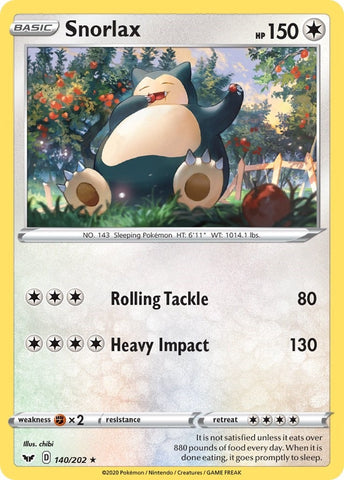 Image for Snorlax (140/202) - Pokemon