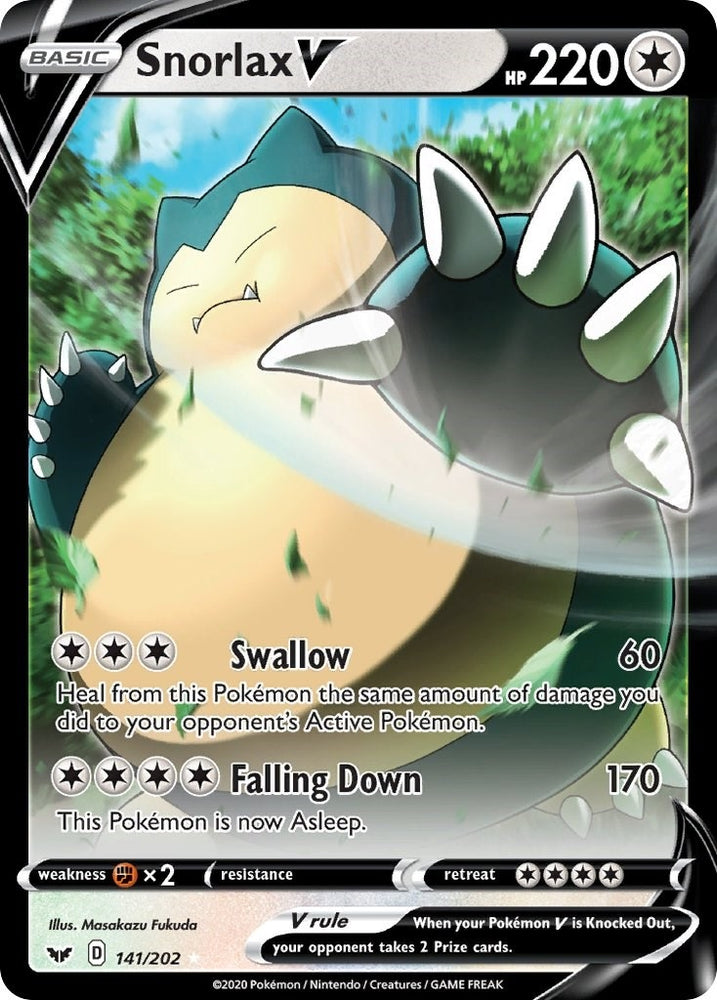 Image for Snorlax V (141/202) - Pokemon
