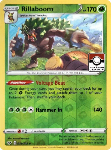Image for Rillaboom - 014/202 (Pokemon League) (014/202) - Pokemon