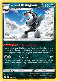 Image for Galarian Obstagoon (119/202) [Deck Exclusives]