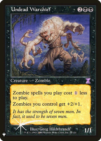 Image for Undead Warchief (52) [The List Reprints]