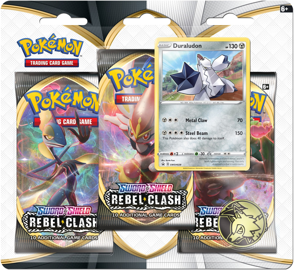 Image for Rebel Clash 3 Pack Blister [Duraludon] (SWSH02)