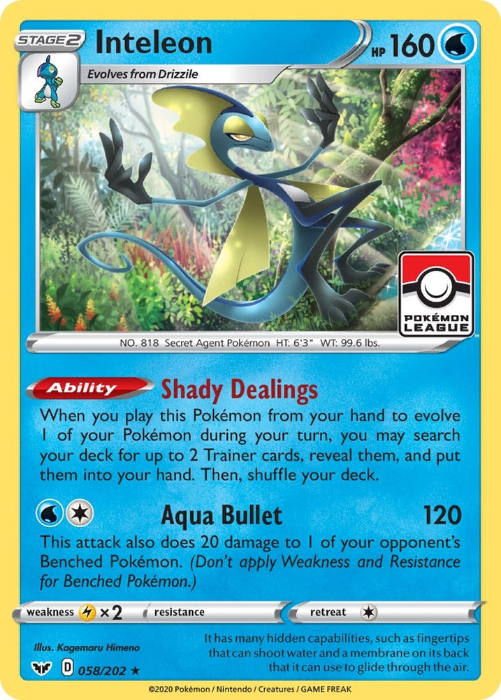 Image for Inteleon (058/202) [League & Championship Cards]