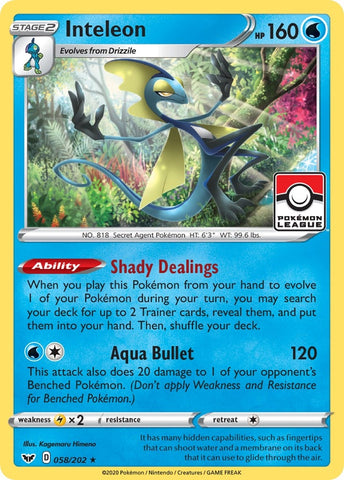 Image for Inteleon (058/202) [League & Championship Cards]