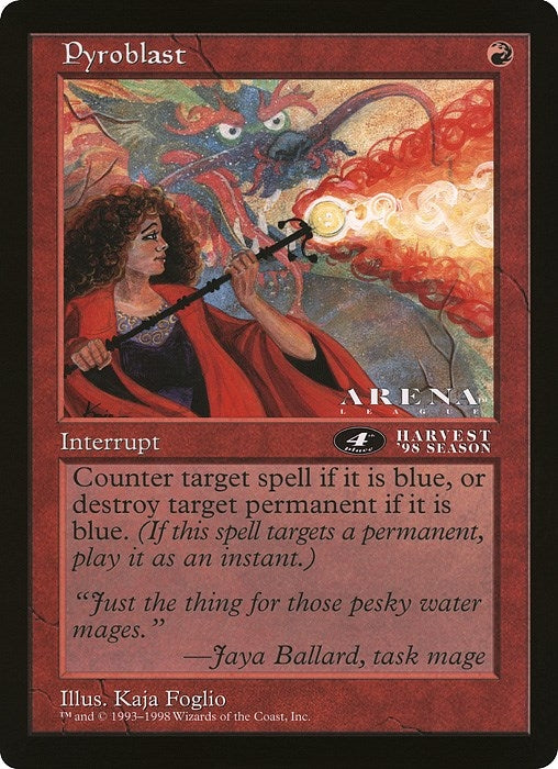 Image for Pyroblast (4th Place) (Arena League) [Oversize Cards]