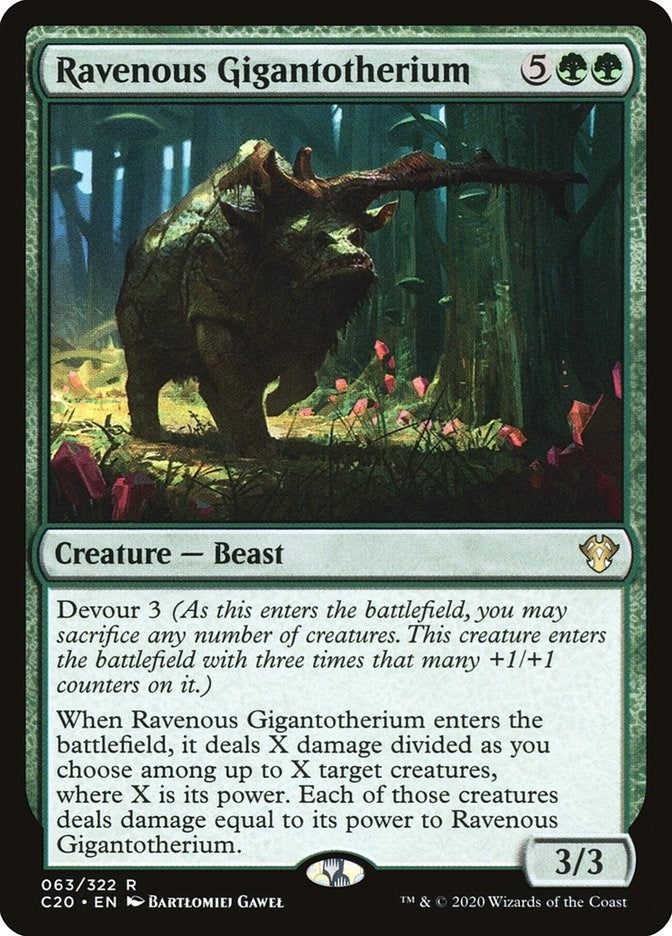 Image for Ravenous Gigantotherium (63) [Commander 2020]