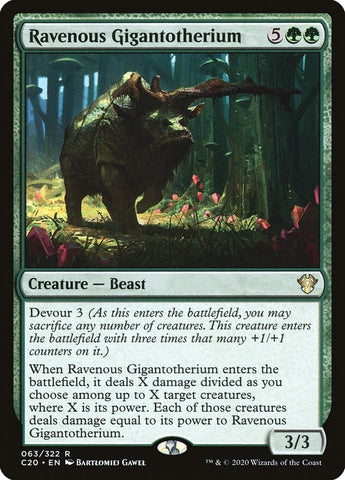 Image for Ravenous Gigantotherium (63) [Commander 2020]