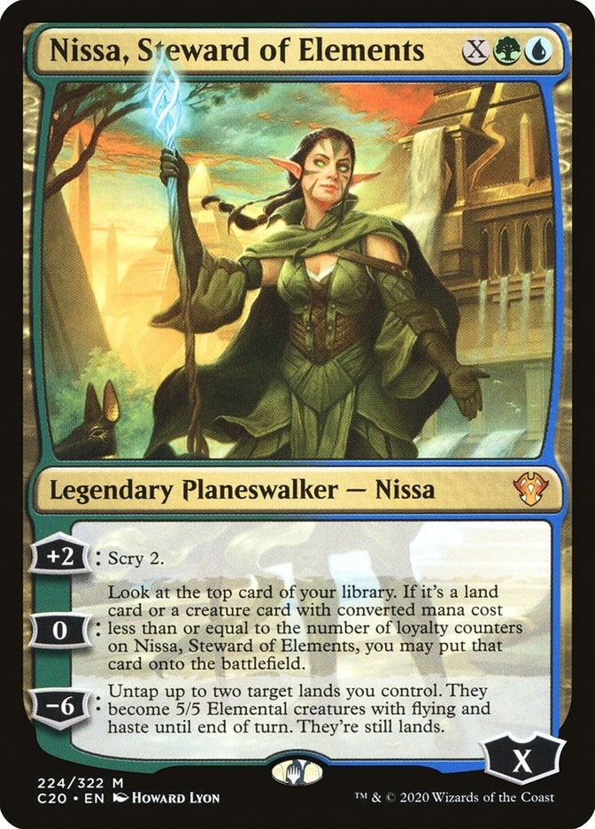 Image for Nissa, Steward of Elements (224) [Commander 2020]