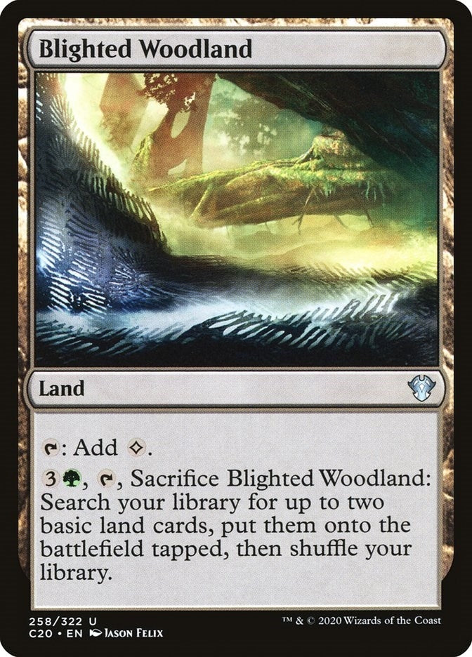 Image for Blighted Woodland (258) [Commander 2020]