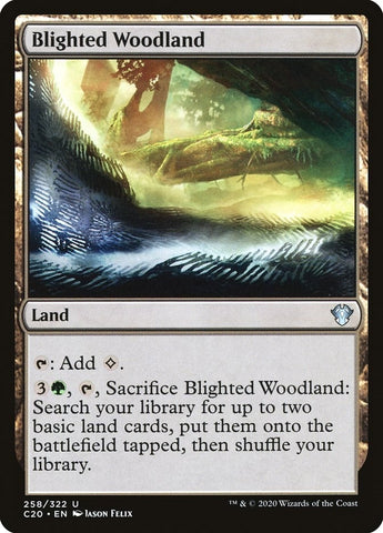 Image for Blighted Woodland (258) [Commander 2020]